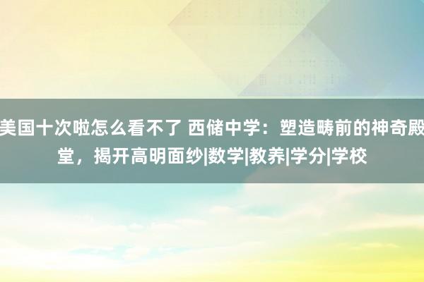 美国十次啦怎么看不了 西储中学：塑造畴前的神奇殿堂，揭开高明面纱|数学|教养|学分|学校