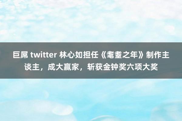 巨屌 twitter 林心如担任《耄耋之年》制作主谈主，成大赢家，斩获金钟奖六项大奖